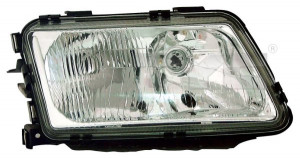 Far dreapta potrivit AUDI A3 1996-2000 - (H1/H7, reglaj electric, fundal cromat)