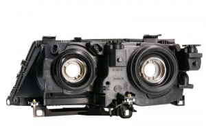 Far dreapta potrivit BMW Seria 3 1998-2006 - (H7, reglaj electric, cu motoras, fundal negru) - Img 2
