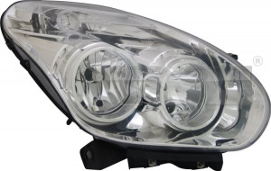 Far dreapta potrivit FIAT DOBLO OPEL COMBO, COMBO / TOUR - (H1/H7, reglaj electric, cu motoras, fundal cromat)