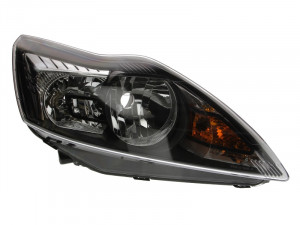 Far dreapta potrivit FORD FOCUS II - (H1/H7, reglaj electric, cu motoras, fundal negru)