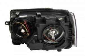 Far dreapta potrivit VW MULTIVAN V, TRANSPORTER V - (H15/H7, reglaj electric, cu motoras, fundal negru) - Img 3