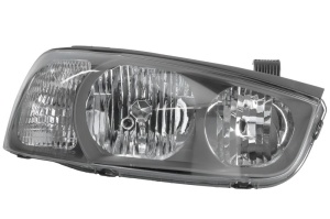 Far fata Dreapta (H1/H7, electric, cu motor, culoare insert: cromat, culoare semnalizator: transparent) potrivit HYUNDAI ELANTRA III - Img 1