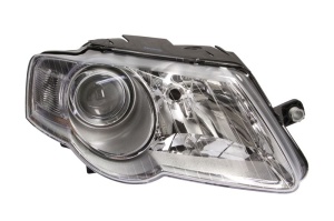 Far fata Dreapta (H7/H7, electric, cu motor, sistem valeo, culoare insert: cromat) potrivit VW PASSAT B6 -11.10 - Img 1