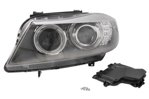 Far fata Stanga (bi-xenon, D1S/H8/LED, electric, cu motor, culoare insert: negru) potrivit BMW 3 (E90), 3 (E91)