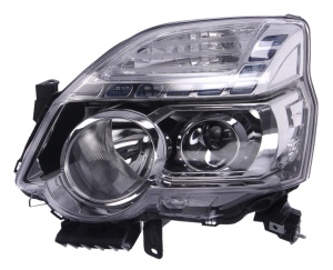 Far fata Stanga (D1S/H1, electric, cu motor, culoare insertie: argintiu, culoare semnalizator: transparent) potrivit NISSAN X-TRAIL II - Img 1