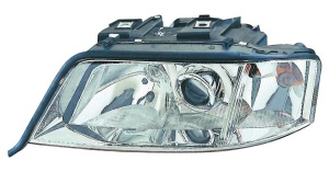 Far fata Stanga (H1/H7, electric, fara motoras, culoare insert: cromat) potrivit AUDI A6 C5, ALLROAD C5 1997-2001