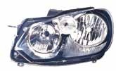 Far fata Stanga (H15/H7, electric, cu motor, culoare insert: negru) potrivit VW GOLF 6
