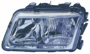Far fata Stanga (H4/H7, electric, fara motoras, culoare insert: cromat) potrivit AUDI A3 1996-1999