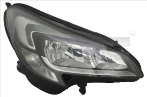Far fata Stanga (H7/H7/LED, electric, cu motor, culoare insert: cromat) potrivit OPEL CORSA E, CORSA E/HATCHBACK