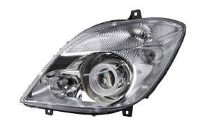 Far fata Stanga (xenon, D1S/H7/PY21W/W5W, electric, fara motoras, culoare insert: argintiu, culoare semnalizator: galben) potrivit MERCEDES SPRINTER 3,5-T (B906)