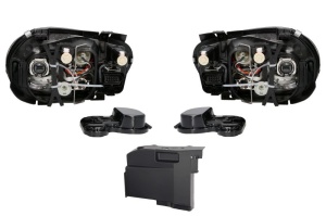 Far stanga/dreapta (H3/H7/PY21W/W5W, electric, fara motor, 2 buc. set, culoare insert: negru) potrivit VW GOLF IV 08.97-06.06 - Img 2
