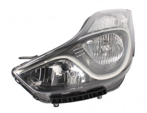 Far Stanga (H7/H7, electric, cu motor, culoare insertie: cromat, culoare semnalizator: transparent) potrivit HYUNDAI IX20 - Img 2