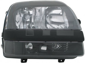 Far stanga potrivit FIAT DOBLO, DOBLO CARGO - (H1/H7, reglaj electric, fundal negru)