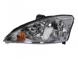 Far stanga potrivit FORD FOCUS 2001-2004 - (H1/H7, reglaj electric, fundal cromat)