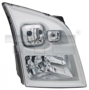 Far stanga potrivit FORD TRANSIT, TRANSIT TOURNEO 2006-2014 - (H4, electric, cu motoras, fundal cromat)