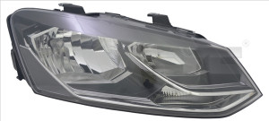 Far stanga potrivit VW POLO dupa 2009 - (H7, reglaj electric, cu motoras, fundal transparent)