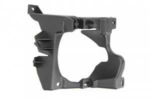 Grila bara Fata Stanga cu locas proiector, plastic, negru potrivit PORSCHE CAYENNE 2002-2010 2007-2010