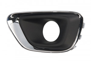 Grila bara fata stanga potrivit JEEP COMPASS 2011-2016 - (locas proiector, plastic, crom/negru)