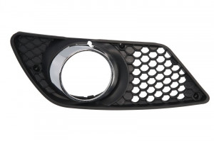 Grila bara fata stanga potrivit MERCEDES Clasa C W204 2007-2011 - cu rama, Stil AMG, cu locas proiectoare ceata, negru
