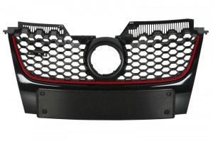 Grila radiator potrivit VW GOLF 5 1.4-3.2 2003-2009 pana in 2009 - (GTI, negru/rosu)