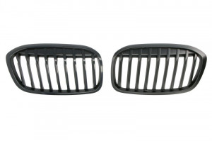 Grila radiator stanga/dreapta set, model pachet M negru mat potrivit BMW 2 Active Tourer F45, F46 dupa 2018