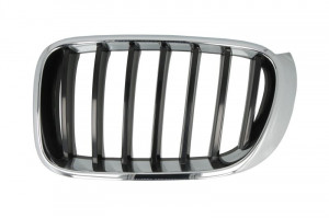 Grila radiator Stanga potrivit BMW X3 (F25), X4 (F26) 1.6-3.0D 2010-2018 - (BASIS, crom/negru)