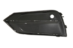 Grila ventilatie bara fata dreapta (cu dungă acoperită cu crom, cu orificii senzor parcare, plastic, negru/crom) potrivit VOLVO XC60 II 03.17- - Img 2