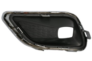 Grila ventilatie bara fata dreapta potrivit JEEP CHEROKEE KL dupa 2018 - (cu orificii lampa ceata, plastic, negru/crom) - Img 2