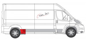 Kit reparatie aripa spate dreapta potrivit CITROEN JUMPER; FIAT DUCATO; PEUGEOT BOXER 2006-2014 - (inainte de roti, model mediu) - Img 2