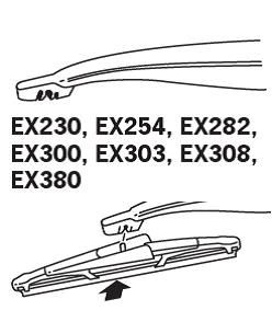 Lamela stergator spate (1 buc.) ExactFit 300mm potrivit DS DS 7; CITROEN C4 GRAND PICASSO II, C4 I, GRAND C4 SPACETOURER; DAIHATSU CHARADE VIII; FORD FIESTA IV, FIESTA VI, FOCUS II, FOCUS III 08.95- - Img 3