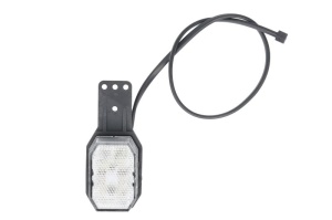 Lumina clarificare dreapta; FLEXIPOINT, rosu/alb, LED, inaltime 65mm; latime 44mm; adancime 28mm, în relief, lungime cablu 500mm, cu cuier, 12V (FLEXIPOINT) - Img 1