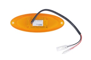 Lumina clarificare lumini stanga/dreapta, portocaliu, LED, inaltime 44mm; latime 124mm lungime cablu 200mm, 12V (rama portocalie) - Img 2