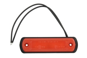 Lumina delimitare stanga/dreapta, rosu, LED, inaltime 31mm; latime 110mm; adancime 13mm lungime cablu 220mm, 12/24V (tip: neon) - Img 1