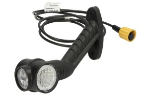 Lumina delimitare stanga, portocaliu/rosu/alb, LED, inaltime 15,5mm lungime cablu 2000mm, pe brațul lung, 24V - Img 2