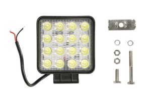 Lumina lucru (Epistar LED, 10-30V, 48W, 3840lm, numar elemente LED: 16x3W, inaltime: 110mm, latime: 110mm, adancime: 57mm) - Img 1