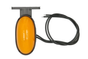 Lumini clarificare stanga/dreapta, forma: oval, portocaliu, LED, inaltime 75mm; latime 39,5mm; adancime 31mm, în relief, lungime cablu 380mm, cu cuier, 12/24V (tip: neon, IP6K9K) - Img 1