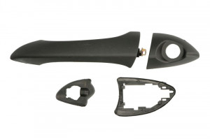 Maner usa Fata Stanga (extern, cu orificiu pentru incuietoare, textura neagra) potrivit BMW X5 (E53) 3.0-4.8 01.00-10.06 - Img 1