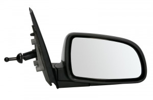 Oglinda dreapta potrivit CHEVROLET AVEO; DAEWOO KALOS 2003-2005 - mecanica , crom