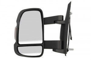 Oglinda stanga potrivit CITROEN JUMPER; FIAT DUCATO; PEUGEOT BOXER 2006-2014 - electrica incalzita, crom, mediu