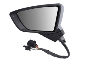 Oglinda stanga potrivit SEAT ARONA KJ, IBIZA V 6F dupa 2017 - (electric, convex, cu incalzire, asistent pentru schimbarea benzii, subacoperit, pliabil electric, cu semnalizator)