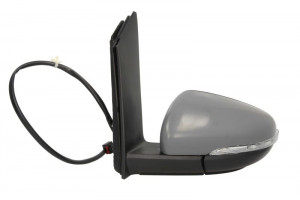 Oglinda stanga potrivit VW TOURAN 2010-2014 - electrica, asferic, incalzita, crom, grunduita - Img 2