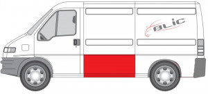 Panou lateral Stanga potrivit CITROEN JUMPER I; FIAT DUCATO; PEUGEOT BOXER pana in 2006 - (model lung; model mediu, partea inferioara, inaltime 60cm, lungime 140cm) - Img 2