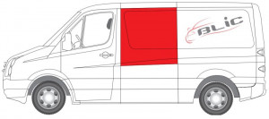Panou lateral Stanga potrivit MERCEDES SPRINTER 3,5-T (B906), SPRINTER 3-T (B906), SPRINTER 4,6-T (B906) pana in 2013 - (complet; peste fisie, partea de sus) - Img 2