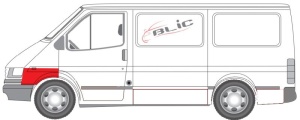 Panou reparatie aripa Stanga potrivit FORD TRANSIT 1986-1991 - (Partea frontala) - Img 2