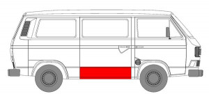 Panou reparatie Stanga/Dreapta potrivit VW TRANSPORTER T3 1979-1992 - (Panou de reparatii)