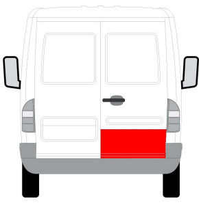 Panou reparatie usa Dreapta Spate potrivit MERCEDES SPRINTER 901, 902, 903, 904, 905; VW LT II 1995-2006 - (Copertă; partea inferioara; inaltime 200mm) - Img 2