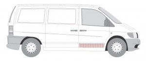 Panou reparatie usa Fata Dreapta potrivit MERCEDES V (638/2), VITO (W638) 1996-2003 - Img 2