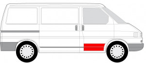 Panou reparatie usa Fata Dreapta potrivit VW TRANSPORTER T4 1990-2003 - (strat, partea inferioara, la prima linie) - Img 2