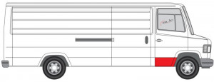 Panou reparatie usa Fata Dreapta (strat, partea inferioara) potrivit MERCEDES T2/LN1 04.86-12.94 - Img 2