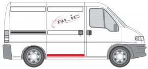 Panou reparatie usa Spate/usa culisanta potrivit CITROEN JUMPER I; FIAT DUCATO; PEUGEOT BOXER 1994-2006 - (strat, partea inferioara, model scurt, inaltime 120mm) - Img 2